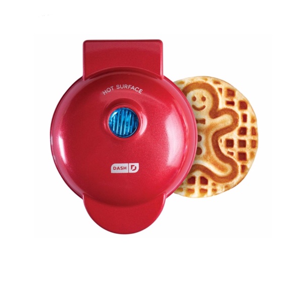 Dash Gingerbread Man Mini Waffle Maker Christmas NWT - Picture 1 of 4